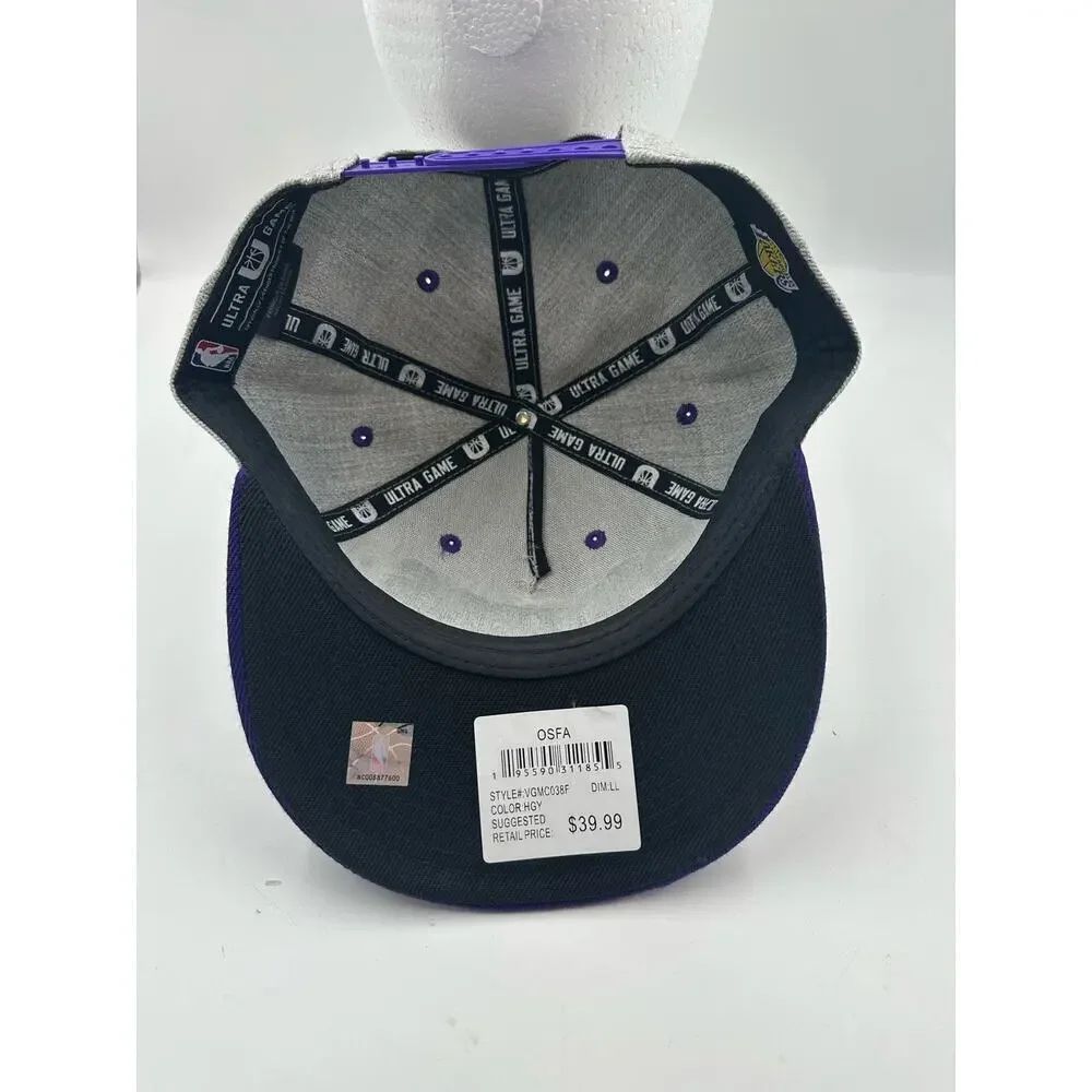 Los Angeles Lakers Ultra Game NBA Fitted Hat Cap Size Adjustable NWT MSRP $40